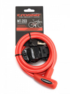 Incuietoare Cablu CROSSER MT 203 10mm/180cm - Red - Img 1