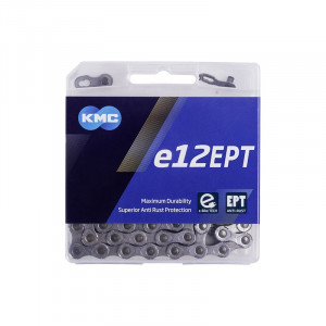 Lant KMC E12 EPT 12 Viteze 130 zale Ebike, Argintiu - Img 2