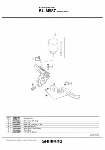MANETA DE FRANA SHIMANO BL-M987 - Img 2