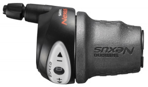 MANETA DE SCHIMBATOR SHIMANO NEXUS SL-8S31 8 VIT. REVO CABLU 2355MM CAMASA 2100MM NEAGRA RESIN CAP SURUBURI DE FIXARE INTERNA OUTER HOLDER UNIT PT. CJ-8S40 ARGINTIU AMBALAT IND.