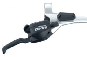 MANETA SCHIMBATOR/FRANA SHIMANO DEORE ST-M535-S DREAPTA 9 VIT. HIDRAULICA CABLU DE SCHIMBATOR 2050MM 2 DEGETE OGD ARGINTIU VRAC