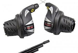MANETE DE SCHIMBATOR SHIMANO TOURNEY SL-RS36 7X3 VIT. REVO CABLURI 2050MM/1800MM CAMASA NEAGRA 600MM/600MM/300MM AMBALAT IND.