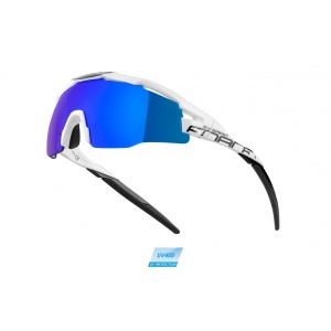 Ochelari Force Everest lentila albastra oglinda alb/negru