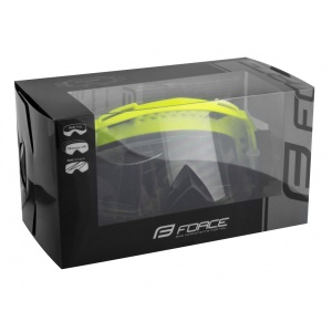 Ochelari Force GRIME negru-fluo lentile transparente + 10 tear offs - Img 6
