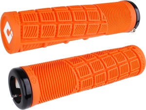 ODI Grips Reflex v2.1 Lock-On orange w/ black clamps 135mm