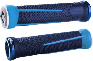 ODI MTB grips AG1 Signature Lock-On 2.1 blue-lightblue, 135mm blue clamps