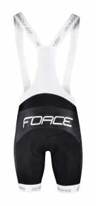 Pantaloni scurti cu bazon si bretele Force Team18 Negru/Alb 3XL - Img 4
