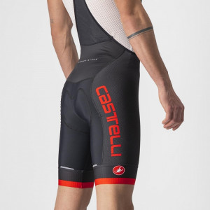 Pantaloni scurti cu bretele Castelli Competizione Kit, Negru/Rosu, S - Img 4