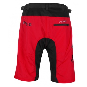 Pantaloni scurti Force MTB-11, bazon detasabil, Rosu/Negru, XXXL - Img 6