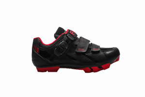 Pantofi ciclism FLR F-65 III Elite Mtb - Negru/Rosu 44 - Img 3