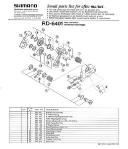 ROLE SCHIMBATOR TENSIONARE SHIMANO RD-6401