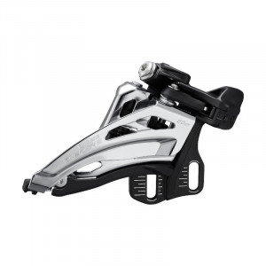 SCHIMBATOR FATA SHIMANO DEORE FD-M5100-E DUBLU PT. 2X11 VIT. PRINDERE E-TYPE (FARA BB PLATE) SIDE SWING TRAGERE PRIN FATA UNGHI CS 66-69 CL:48.8/51.8MM AMBALAT IND.