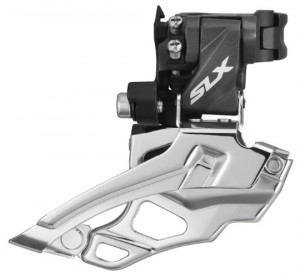 SCHIMBATOR FATA SHIMANO SLX FD-M676 DUBLU PT. 10 VIT. PE SPATE DOWN SWING TRAGERE DUBLA COLIER 34.9MM (INCL. ADAPTOR 31.8MM & 28.6MM) UNGHI CS 66-69 PT. 44-38T AMBALAT IND.