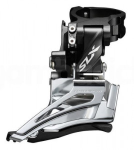 SCHIMBATOR FATA SHIMANO SLX FD-M7025-H SLX DUBLU PT. 11 VIT. PE SPATE HIGH CLAMP DOWN SWING TRAGERE DUBLA COLIER 34.9MM (INCL. ADAPTOR 28.6MM & 31.8MM) UNGHI CS 66-69 AMBALAT IND.