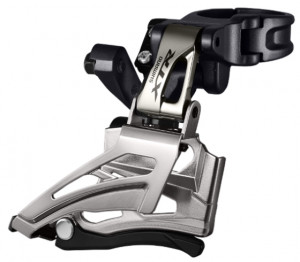 SCHIMBATOR FATA SHIMANO XTR FD-M9025-H DUBLU HIGH CLAMP DOWN SWING TRAGERE DUBLA COLIER 34.9MM (INCL. ADAPTOR 28.6 & 31.8MM) PT. 11 VIT. PE SPATE UNCHI CS 66-69 AMBALAT IND.