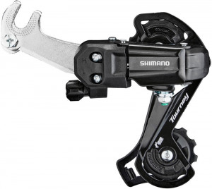 SCHIMBATOR SPATE SHIMANO TOURNEY RD-TY200-SS 6/7 VIT. PRINDERE PE AX (ROAD TYPE) BLACK AMBALAT IND.