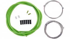 Set cablu + camasa frana CONTEC Neostop fata/spate - Green