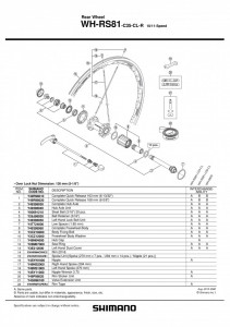 SPITA SHIMANO WH-RS81-C35-CL-R STANGA 270MM