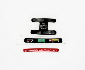 STICKERE PT. JANTA SHIMANO WH-7850-C24-CL-F