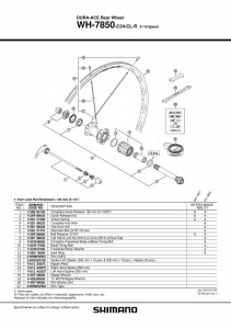 STICKERE PT. JANTA SHIMANO WH-7850-C24-CL-R