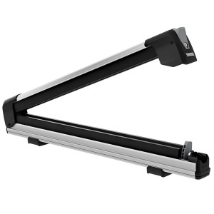 Suport 6 perechi schiuri Thule SnowPack 7326 cu prindere pe bare transversale aluminiu cu profil T - Img 5