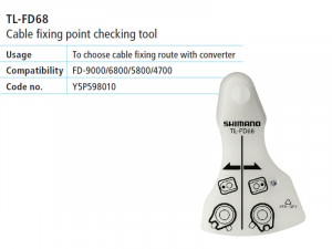 TL-FD68 SCULA SHIMANO PT. VERIFICAREA PUNCTULUI DE FIXARE A CABLULUI