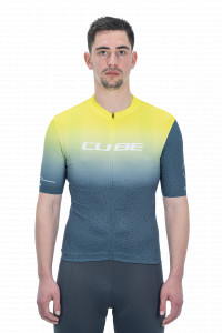 TRICOU CICLISM CUBE BLACKLINE JERSEY RACE S/S YELLOW GREY S - Img 2