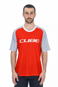 TRICOU CICLISM CUBE VERTEX ROUND NECK JERSEY S/S ORANGE S - Img 2
