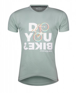 Tricou ciclism Force Bike, gri/verde, XXXL - Img 2