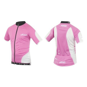 Tricou ciclism Force Kid Star roz/alb 128-140 cm - Img 2