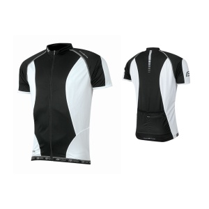 Tricou ciclism Force T12 negru/alb M