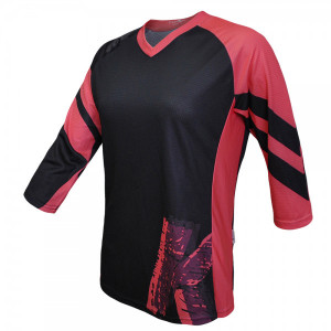 Tricou Ciclism FUNKIER Dolomiti-W Enduro Women (3/4) sleeve - Black/Pink XXS - Img 2