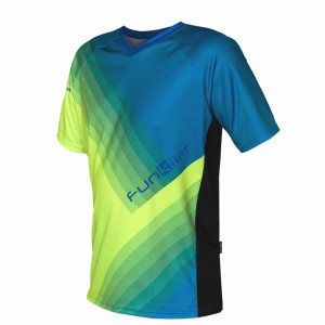 Tricou Ciclism FUNKIER Termoli Enduro Men (S/S) - Fluor Yellow/Blue L - Img 2