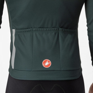 Tricou cu maneca lunga Castelli Entrata Thermal, Verde Inchis, S - Img 3