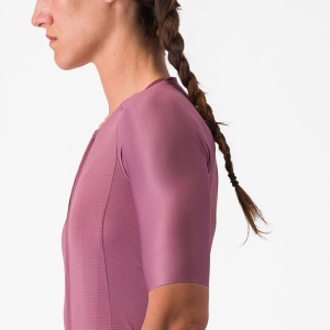Tricou cu maneca scurta Castelli Aero PRO 7.0 W, de dama, Mov, M - Img 7