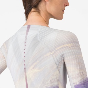 Tricou cu maneca scurta Castelli Aero PRO 8S W, pentru femei, violet multicolor, S - Img 5