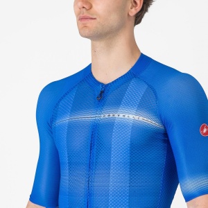 Tricou cu maneca scurta Castelli Climbers A/C, pentru barbati, albastru Italia/albastru belgian, M - Img 5