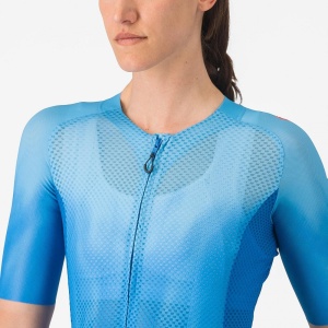 Tricou cu maneca scurta Castelli Climbers A/C W, pentru femei, albastru aquamarin, M - Img 6