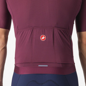 Tricou cu maneca scurta Castelli Espresso pentru barbati visiniu inchis/argintiu selenar L - Img 4
