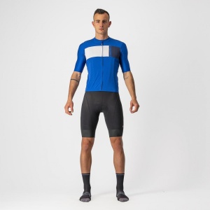 Tricou cu maneca scurta Castelli Prologo 7, Albastru/Alb/Antracit, M - Img 6