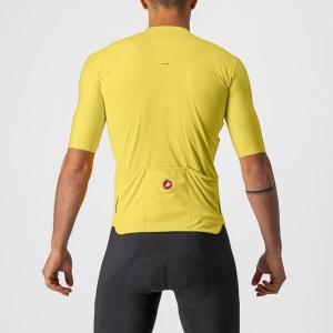 Tricou cu maneca scurta Castelli Prologo 7, Galben/Alb/Kaki, XL - Img 2