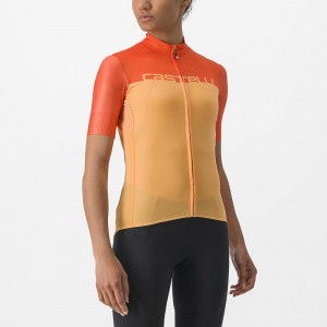 Tricou cu maneca scurta Castelli Velocissima, de dama, Galben/Portocaliu, M