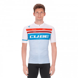 TRICOU CUBE TEAMLINE JERSEY COMPETITION S/S WHITE BLUE RED M