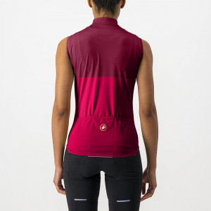 Tricou fara maneci Castelli Velocissima SL, de dama, Rosu/Visiniu, XS - Img 2
