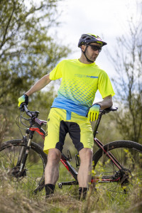 Tricou maneca scurta Force MTB Angle albastru/fluo 4XL - Img 3