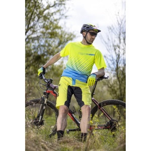Tricou maneca scurta Force MTB Angle albastru/fluo XL - Img 8
