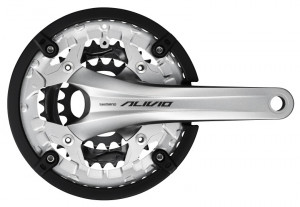 ANGRENAJ PEDALIER SHIMANO ALIVIO FC-T4060 44X32X22T BRAT 175MM PT. 9 VIT. PE SPATE 2-PCS FC FARA CG COMPATIBIL CHAINCASE FARA BUTUC PEDALIER ARGINTIU AMBALAT IND.