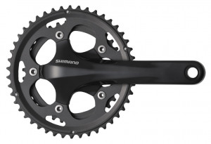 ANGRENAJ PEDALIER SHIMANO FC-CX50 46X36T BRAT 170MM PT. 10 VIT. PE SPATE 2-PCS FC PT. CYCLOCROSS FARA BUTUC PEDALIER NEGRU AMBALAT IND.