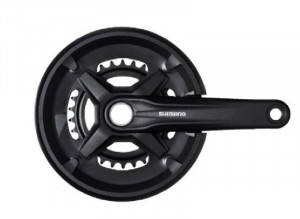 ANGRENAJ PEDALIER SHIMANO FC-MT210-2 PT. 9 VIT. BRAT 170MM 46X30T CU CG 2-PCS FC FARA BUTUC PEDALIER CHAIN LINE 48.8MM NEGRU AMBALAT IND.