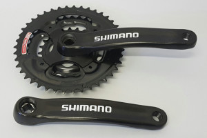 ANGRENAJ PEDALIER SHIMANO FC-TS32 42X34X24T BRAT 170MM PT. 7/8 VIT. PE SPATE FARA CG INCL. SURUBURI TIP TS70 NEGRU VRAC